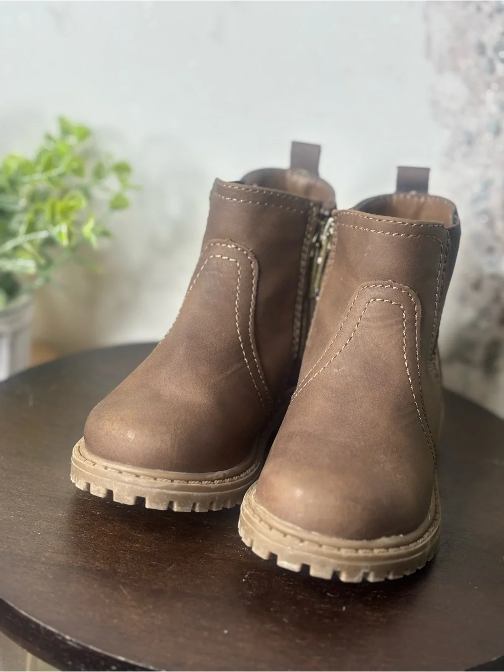 West Harris Toddler Brown Chelsea Zipper Boots